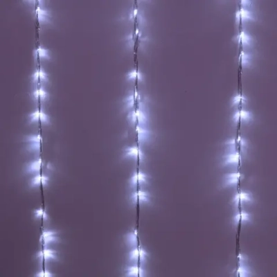 Гирлянда для дома ЗАНАВЕС «Водопад Созвездие» ш2м* в3м 624 лампы LED, прозрачн. пров, IP-40. Белый