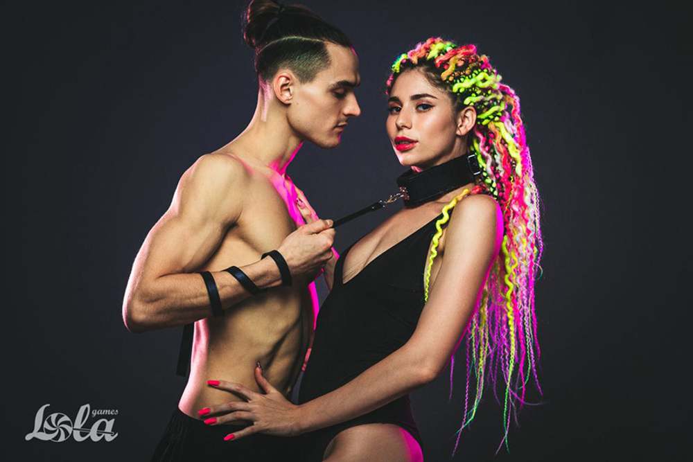 Черный ошейник 49,5см с поводком Lola Games Party Hard Circus 1085-01lola