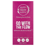 Happy Healthy Hippie, Go With The Flow, средство для гормонального баланса и облегчения состояния, 60 растительных капсул