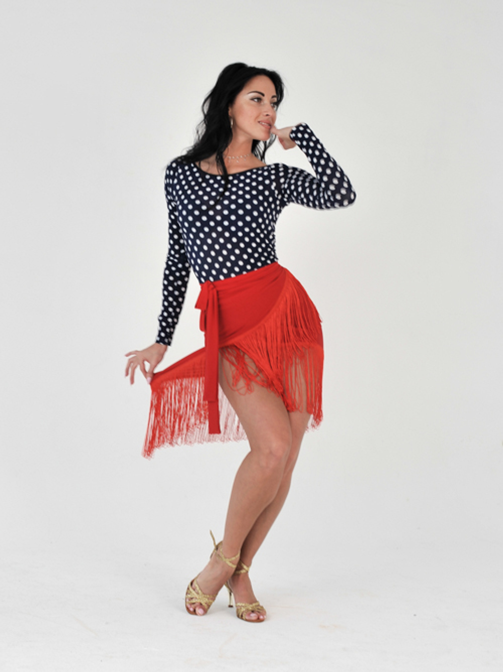 Юбка-платок с бахромой