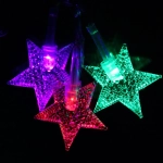 Гирлянда для дома 4,0 м 20 ламп LED с насадками ЗВЕЗДА, прозрач.пров., авторежим.,IP-20 RG/RB (возможность соединения)
