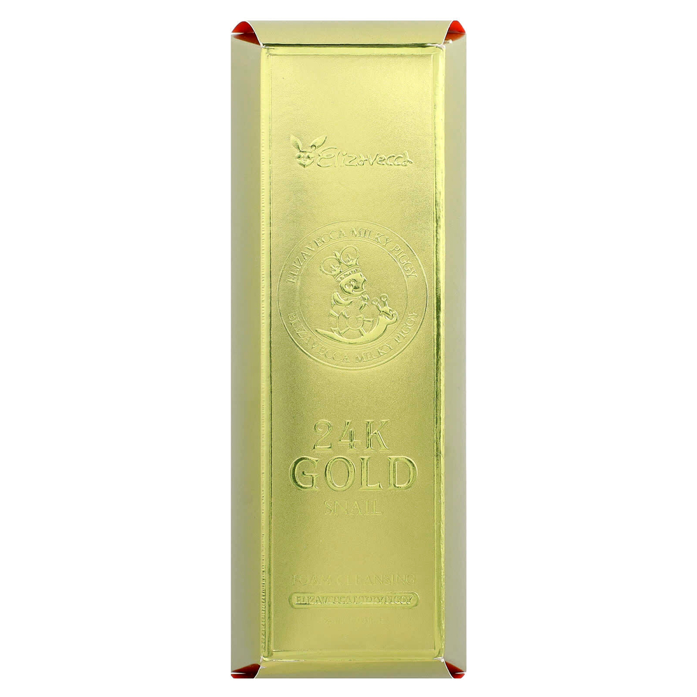 Elizavecca, Milky Piggy, очищающая пенка с муцином улитки и 24k золотом, 180 мл (6,09 жидк. унций)