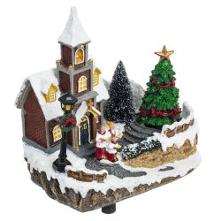 GAEM Фигурка декоративная "Рождество" (4 мелодии, подсвет, движ, 3xAA н/п, +USB), L19,5 W13,4 H21,5 см