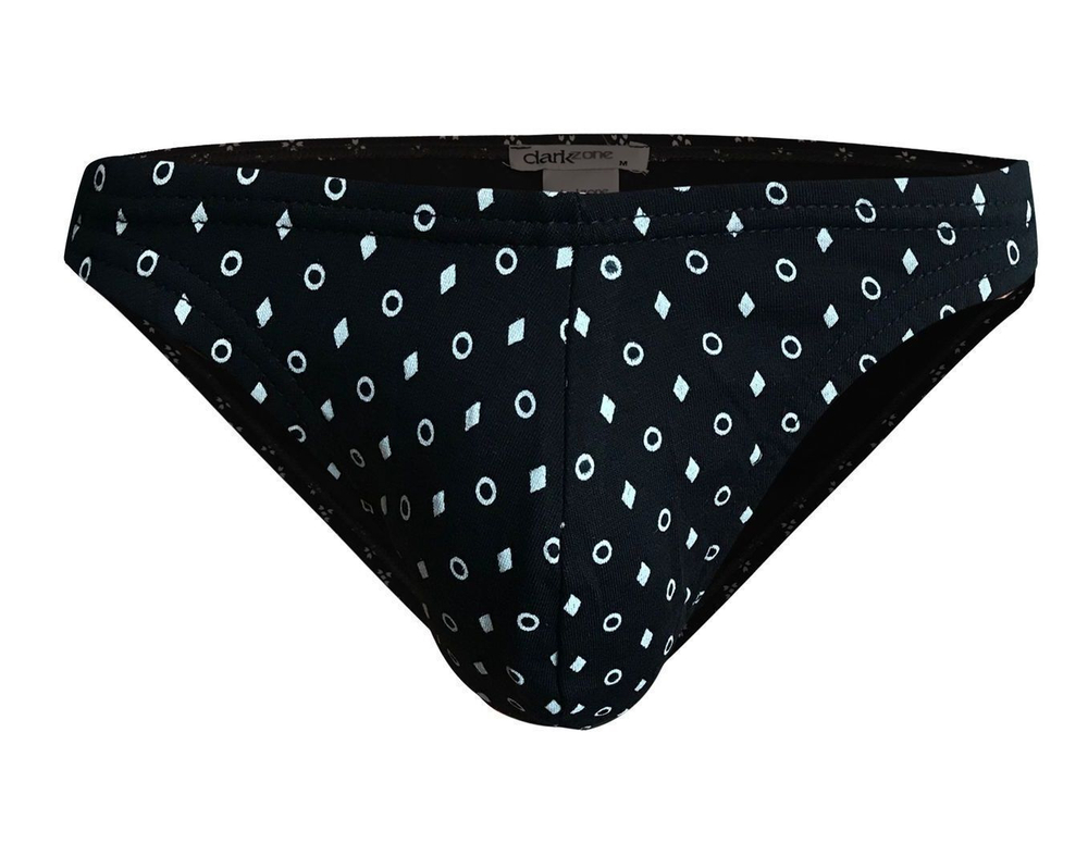 Черные мужские слипы с контрастным принтом (Размер: M) (Цвет: черный)