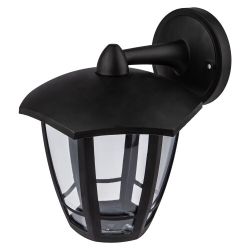 Садово-парковый светильник ЭРА НБУ 07-40-004 Дели 3 черный 6 гранный настенный IP44 Е27 max 60Вт