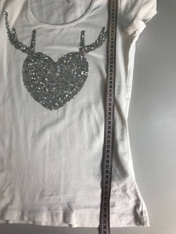 Футболка с пайетками, маркировка XS, визуально на 42 размер