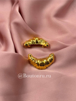 Брошь «Круассан» золотая