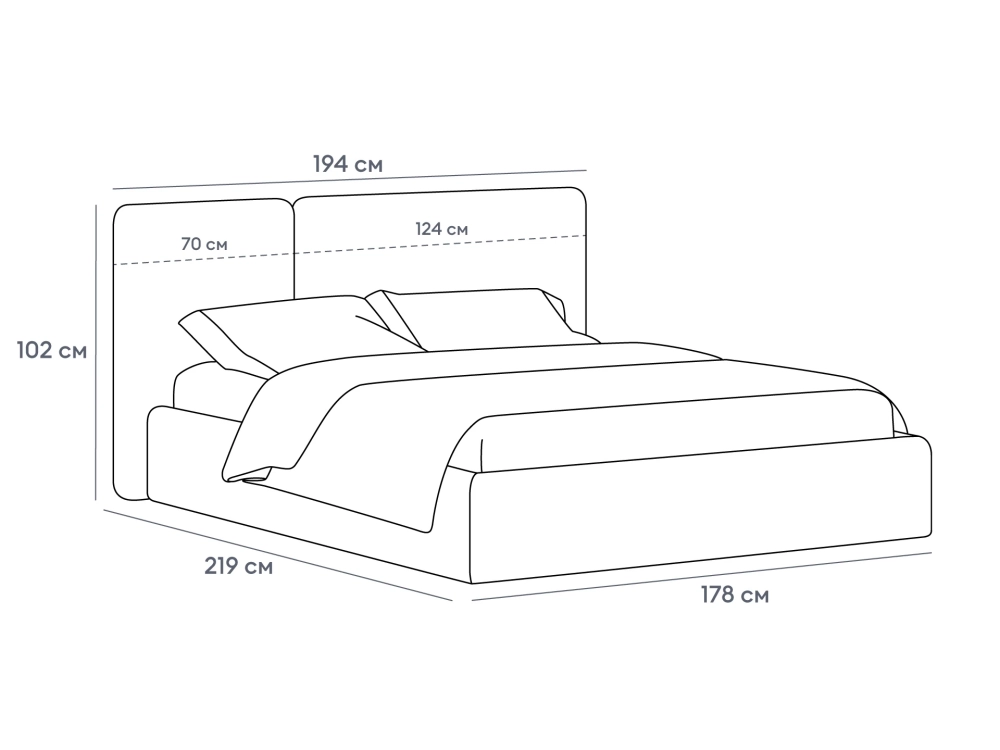 Кровать Atessa без подъемного механизма