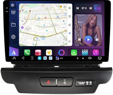 Магнитола для KIA Ceed 3 2018-2020 - FarCar GX10-1173+9712 монитор 10.36" 2K QLED на Android 14, TS20, 6+128Гб, CarPlay, 4G SIM-слот