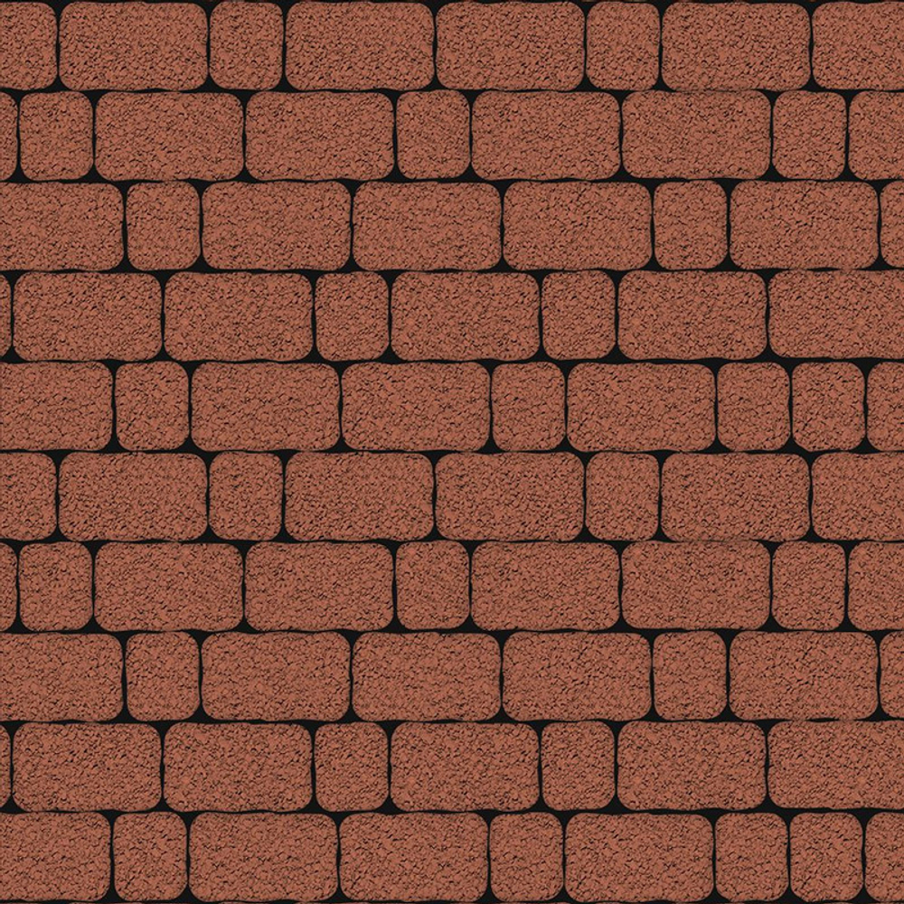 Тротуарная плитка Арена - Гранит Красный, комплект из 2 видов плит