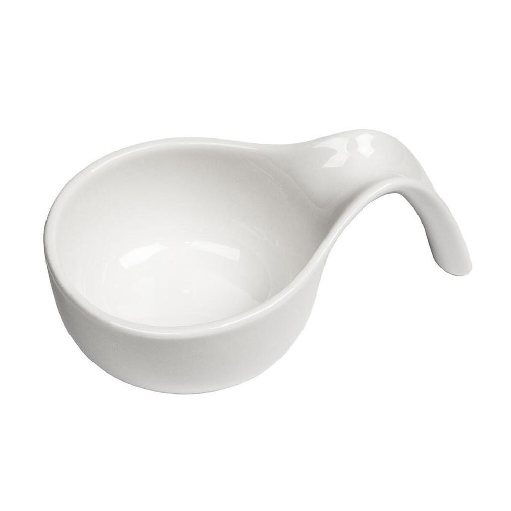 Соусник 80 мл 12*7,5 см h3,8 см Mini Mix с ручкой белый фарфор P.L. Proff Cuisine [6]