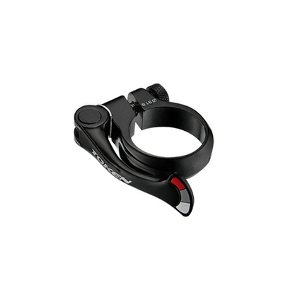 Хомут подседельный 31,8мм чёрный, АL7075, эксцентрик "акулий хвост" с Ti осью. 29г.TK1683-BK