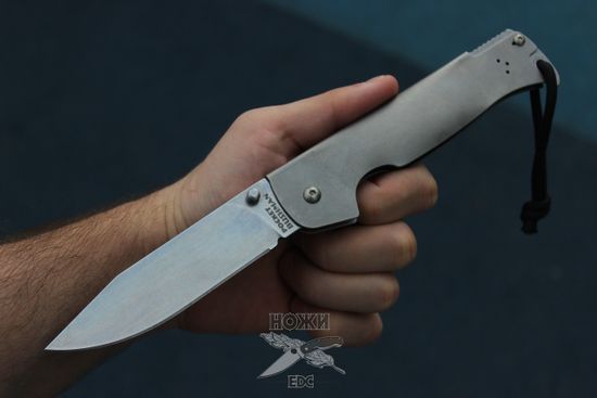 Складной нож Cold Steel 95FB Pocket Bushman c клинком из стали 1.4116 Krupp (X50CrMoV15) рукоять Stainless Steel