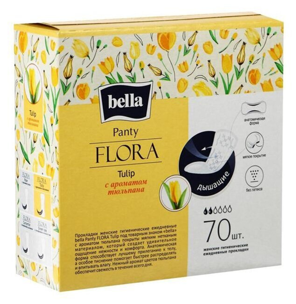 ЕЖЕДНЕВНЫЕ КЛАССИЧЕСКИЕ ПРОКЛАДКИ BL PNT FLORA TULIP 70ШТ 2961