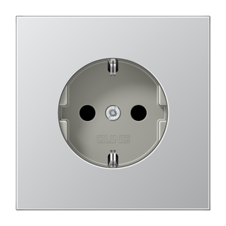 JUNG SCHUKO®-розетка 16 A / 250 B ~, алюминий, арт.AL1521