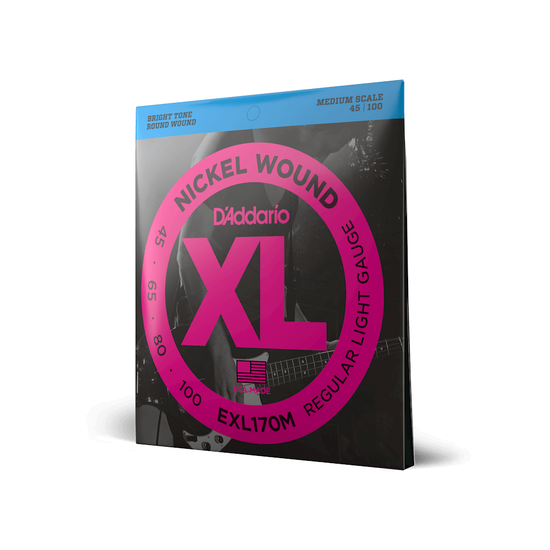 Струны для бас-гитары D'ADDARIO EXL170 M