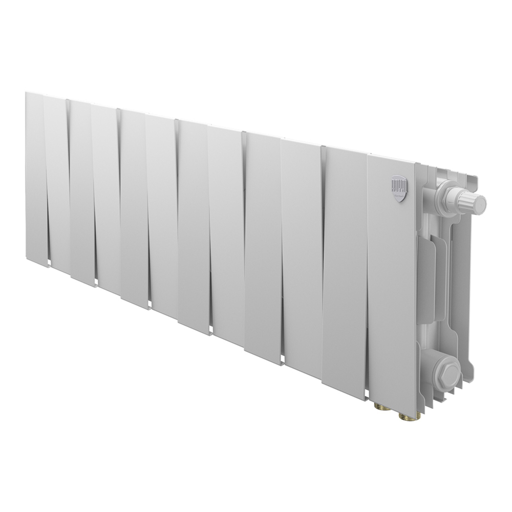Радиатор биметаллический Royal Thermo PianoForte 200 Bianco Traffico 12 секций VDR (нижнее правое подключение)
