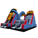 Надувной батут-горка "Американские горки"