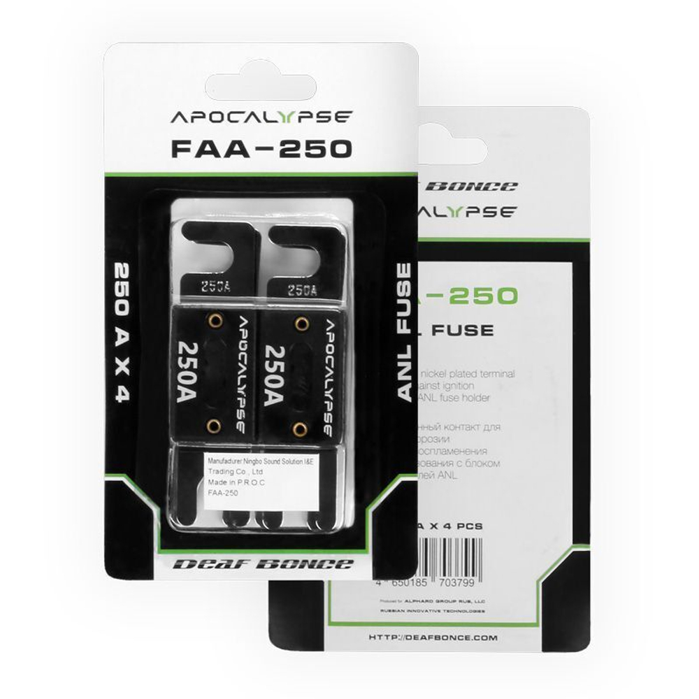 Apocalypse FAA-250 предохранитель 250 А (комплект 4 шт.)