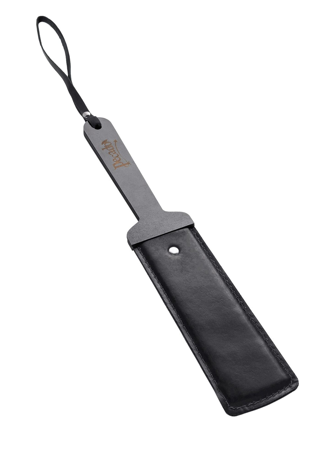 Черный кожаный пэддл - 37 см. (Цвет: черный)