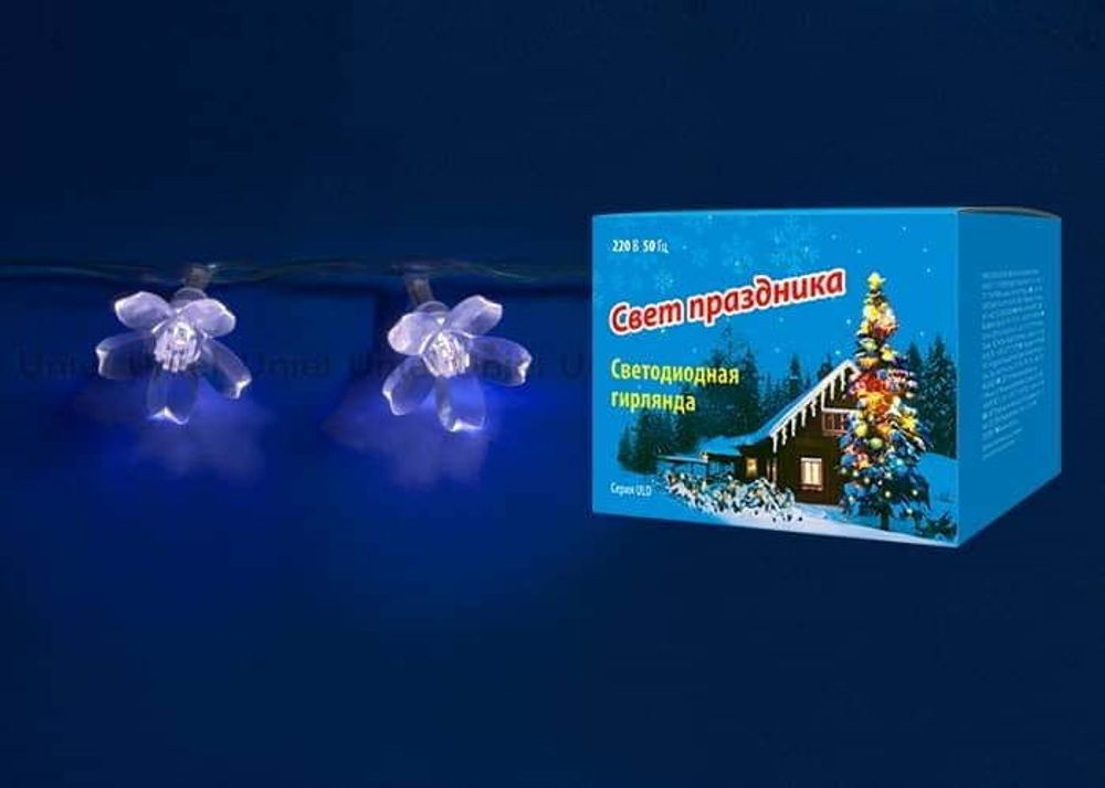 ULD-S0700-050/DTA WHITE IP20 WHITE SAKURA Гирлянда светодиодная с контроллером «Сакура белая», 50 светодиодов, 7 м, белая,IP20,провод прозрачный
