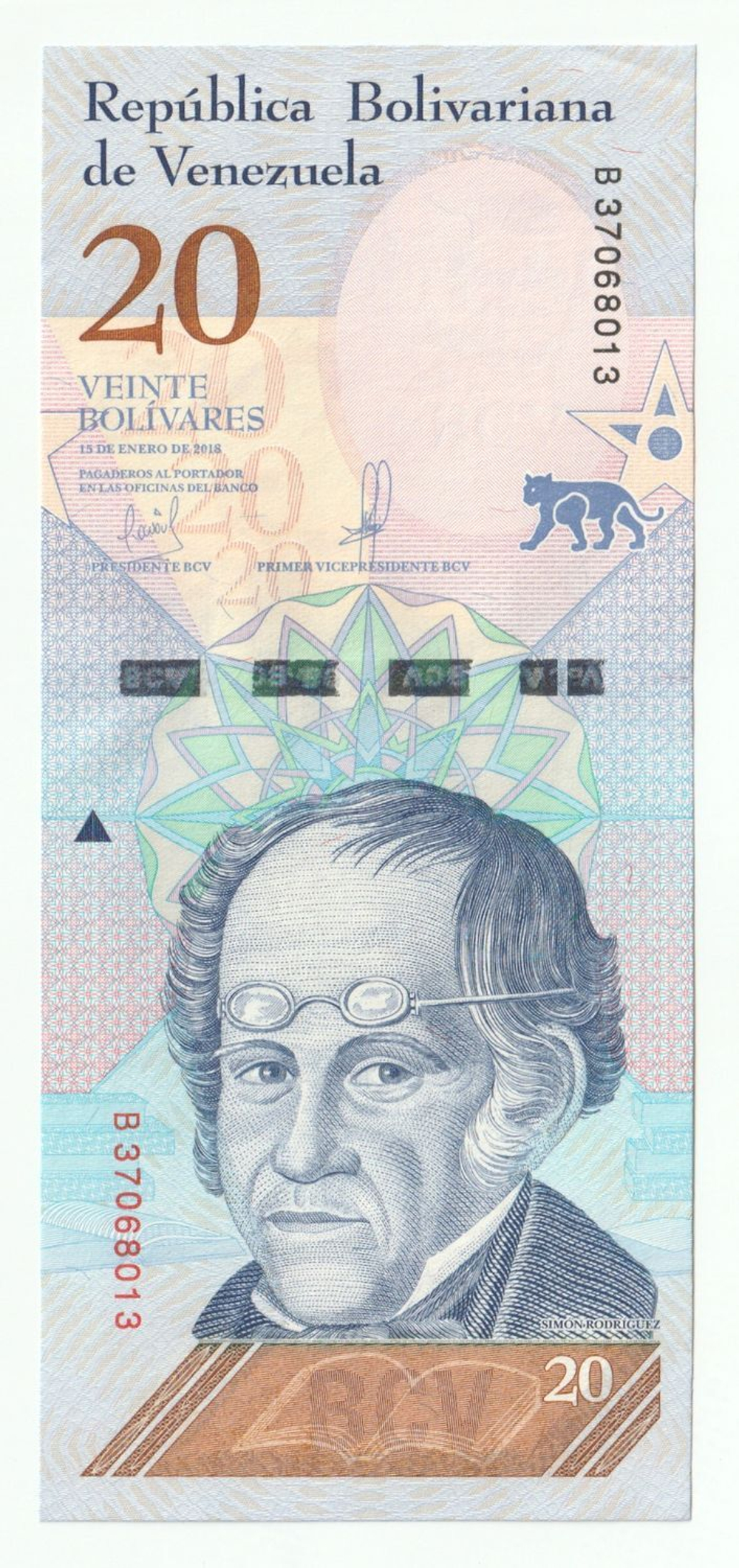 Venezuela, 20 Bolívares, 2018, UNC