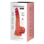 Телесный реалистичный вибратор 23см с пультом ДУ Bior Toys Erowoman ER-30119