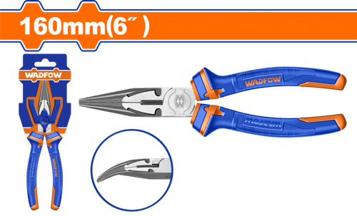 Длинногубцы изогнутые 160 мм (6/36) WADFOW WPL4C06