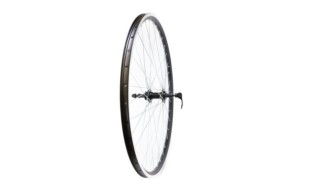 Колесо заднее 26" TRIX, профиль алюминиевый, двойной, 36H, втулка алюм., V-br, под трещотку, эксц.