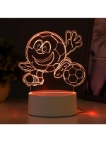 Светильник 3D ночник RISALUX «Футбол», LED RGB, от сети, 13×