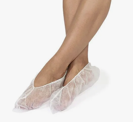 Бахилы - носки SAF&TY нетканые, спанбонд, белые, 1 пара в индивидуальной упаковке, размер М