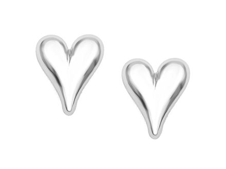 Серьги-гвоздики "Сердце" 10мм