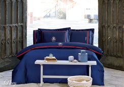 Постельное белье NAVY синий  deluxe TIVOLYO HOME Турция