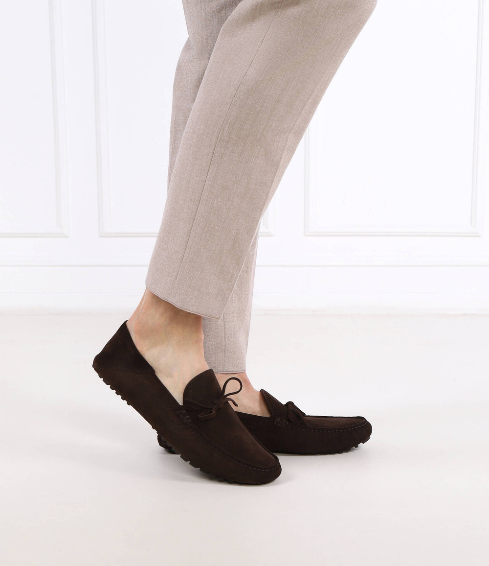 Кожаные мокасины driver_mocc_sdl BOSS BLACK - коричневый(50485520)