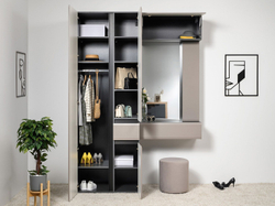 Сидней прихожая комплект 1 Антрацит / Капучино