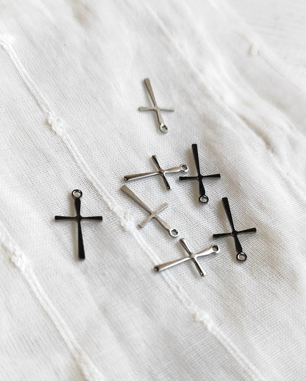 k156 Подвеска "Крест плоский гладкий" 16*9мм, нерж. сталь