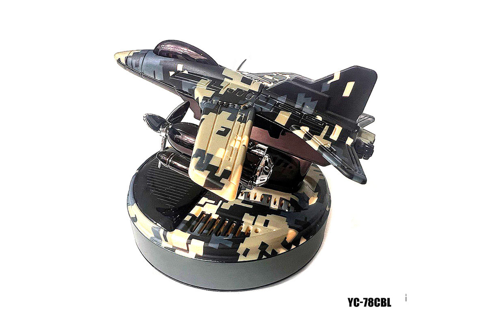 Ароматизатор-игрушка -на торпеду- Самолет-Ист Камуфляж -солн батар (жидк)- YC-78CBL Camofl black