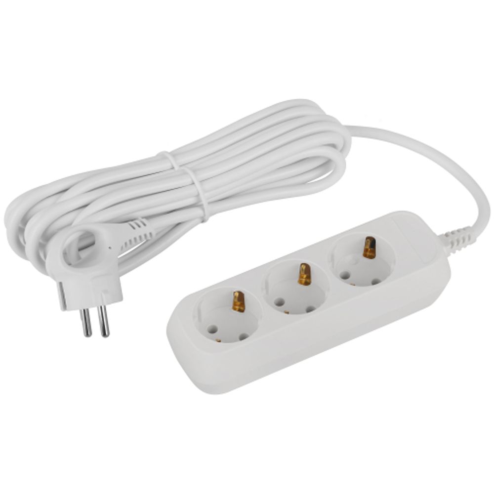 Удлинитель электрический ЭРА UDL-16-350-E Greenline 3 розетки с заземлением 5м ПВС 3x1мм2