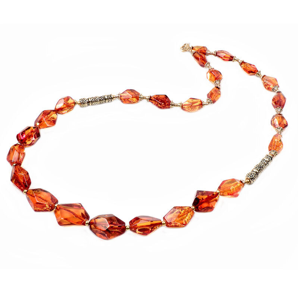 Бусы "Космос" янтарь