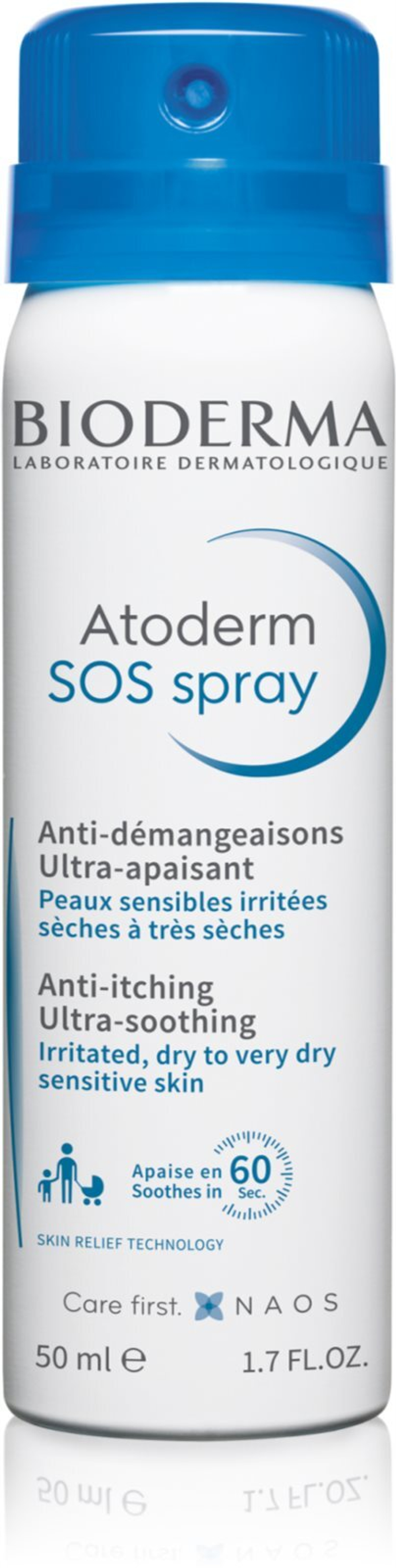 Bioderma Atoderm SOS Spray - SOS-спрей мгновенно снимает зуд. /   50  ml  / GTIN 3401528546402