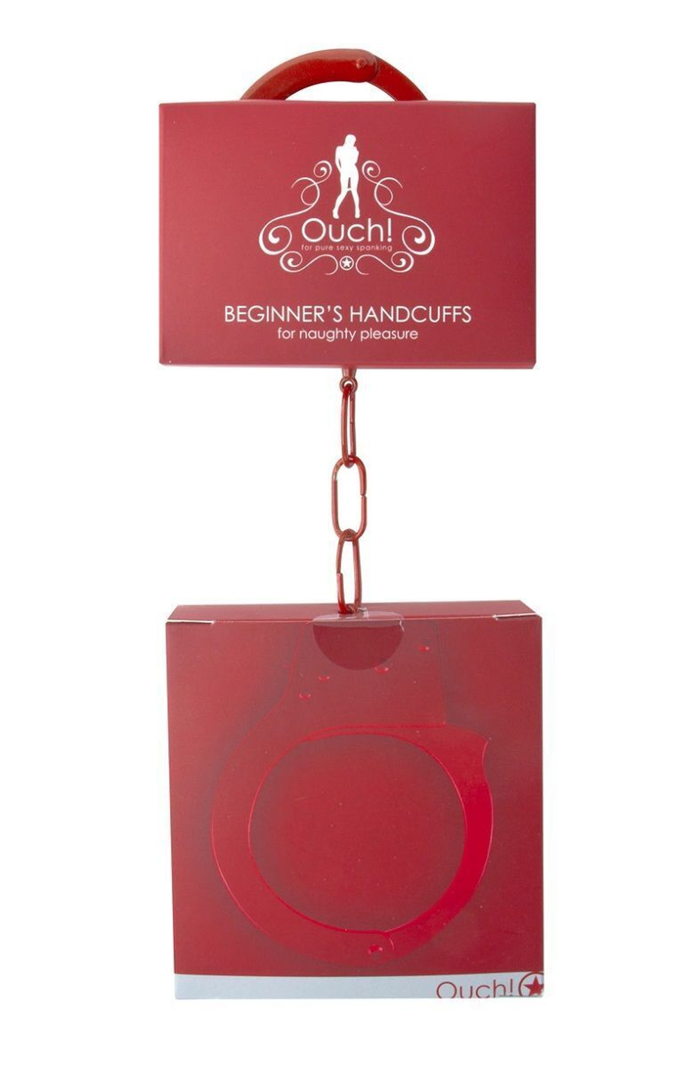 Красные наручники OUCH! Red (Цвет: красный)