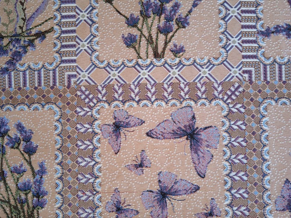 Декоративный гобеленовый чехол для интерьерной подушки Лаванда микс 37*58