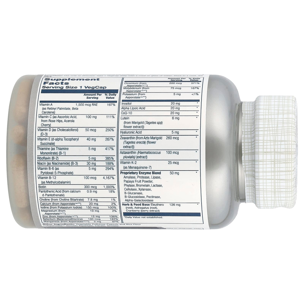 Solaray, Once Daily, мультивитамины для взрослых старше 50 лет, 90 растительных капсул