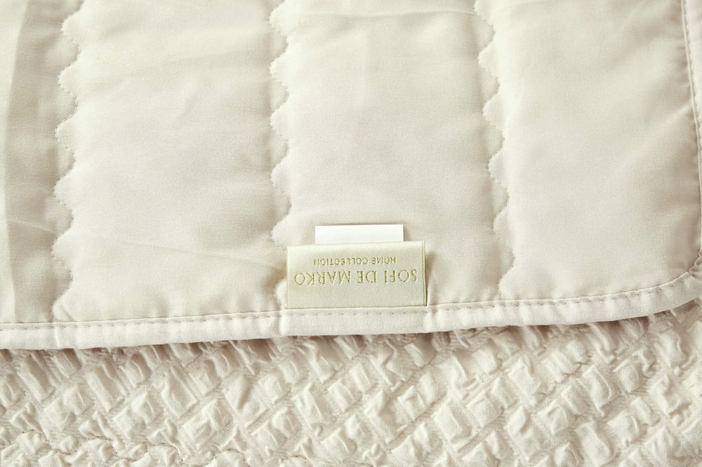 Покрывало 160х220 и наволочка 50х70 Sofi De MarkO Ирма молоко