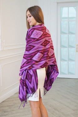 LIGVIANNI Палантин Kerchief Purple