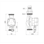 Насос Aquario PRIME-A1-256-180 (39Вт. нап.6м. пр.62л/мин.) циркуляционный