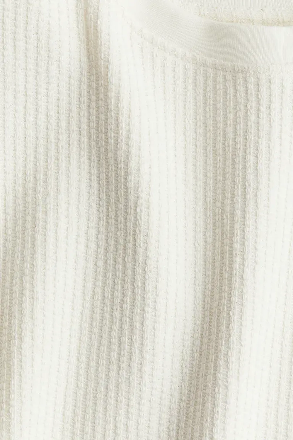 H&M Футболка из рельефной ткани, кремовый