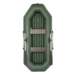 Лодка надувная для рыбалки Тонар Шкипер А280 надувное дно зеленый