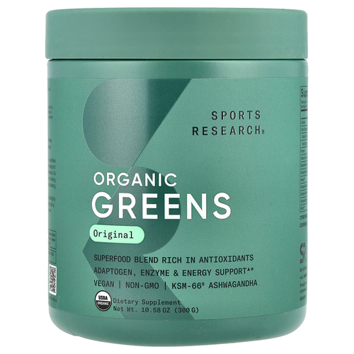 Sports Research, Органическая зелень, оригинальная, 300 г (10,58 унции)