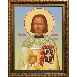 Михаил Гусев священномученик пресвитер. Икона на холсте.